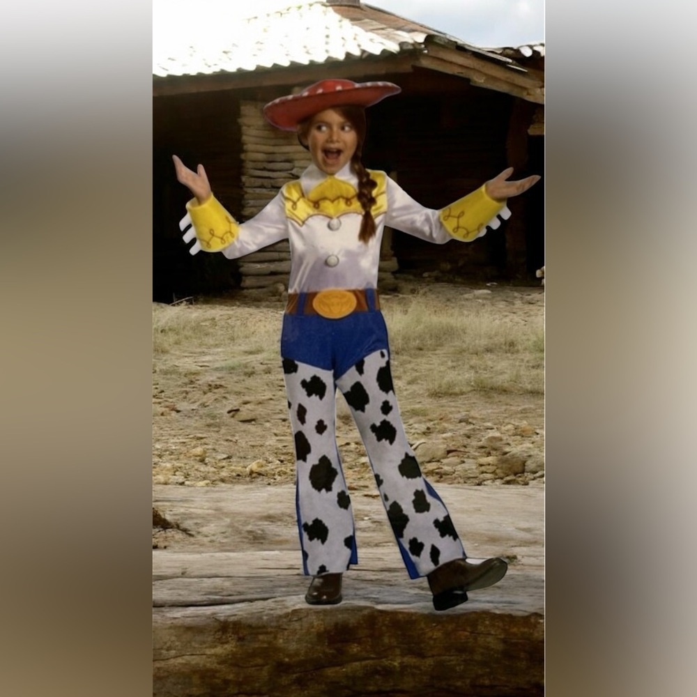 Disguise Disney Toy Story Jessie Cowgirl Costume w/ Hat Toddler Girls 3-4T